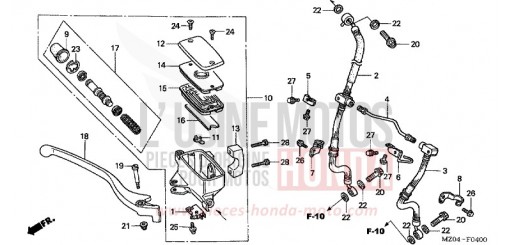 FR. BRAKE MASTER CYLINDER GL1500C1 de 2001